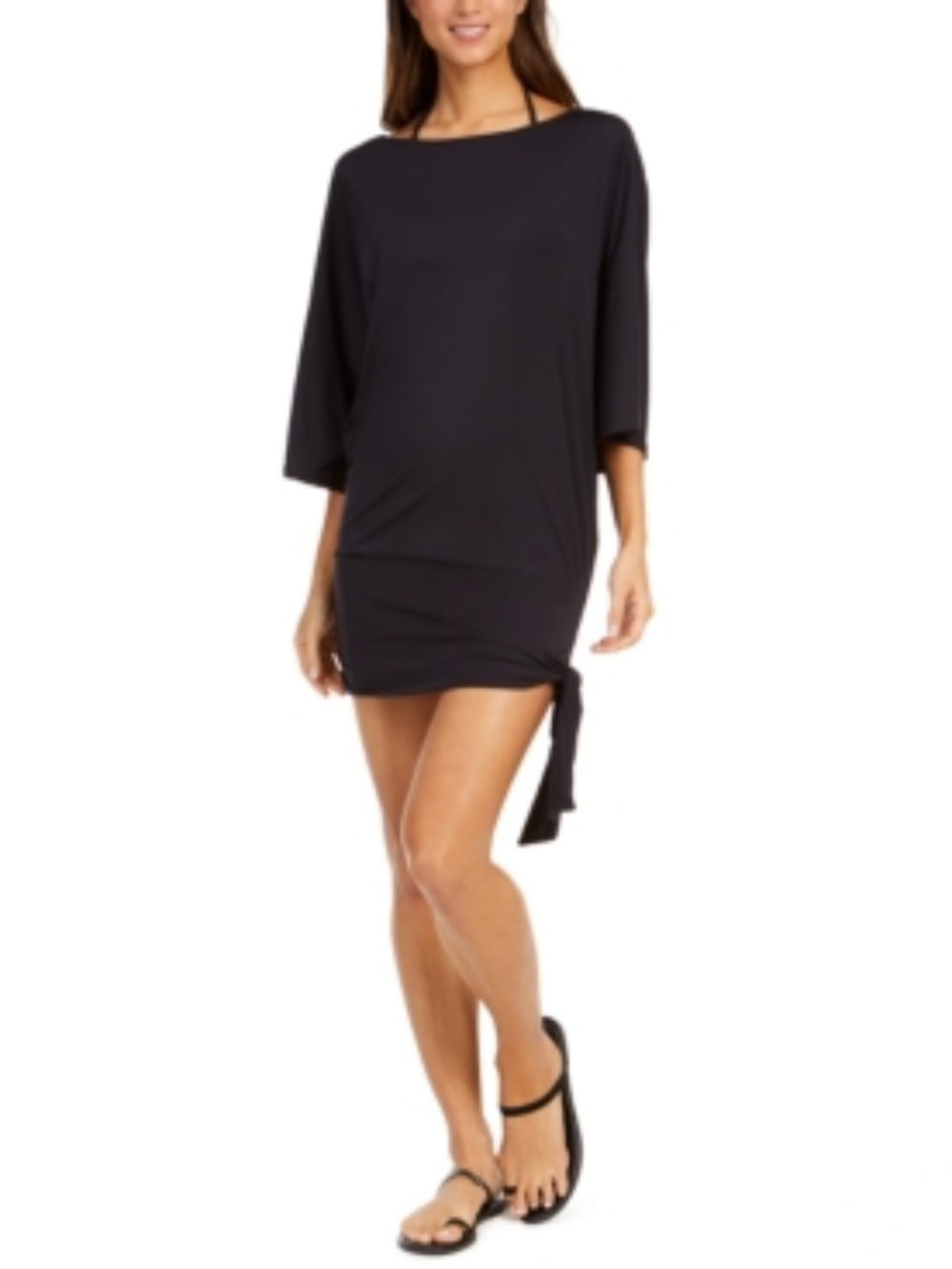 Michael Michael Kors Side-Tie Swim Cover-up - Black